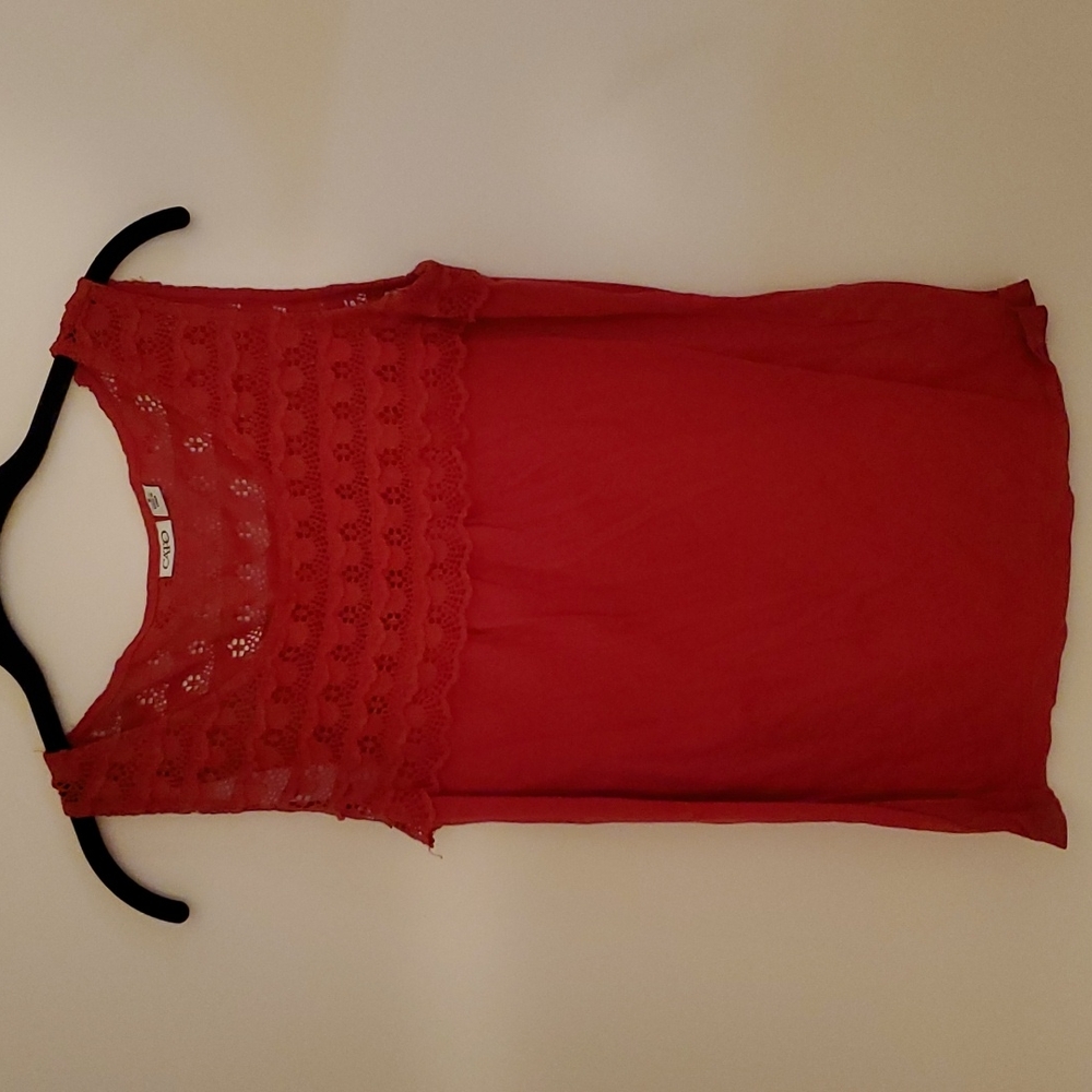 Red Lace Top